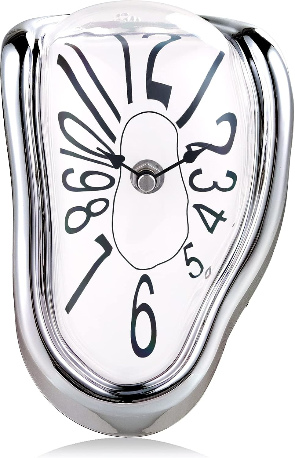 Reloj de Fusión Creativo Plateado Estilo Dalí (16 x 13 x 11 cm)