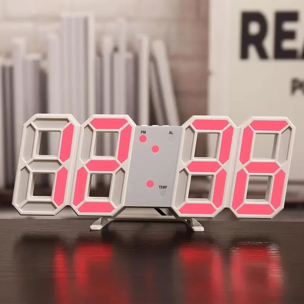 Reloj digital LED 3D: Estética moderna y luminosa para una gran decoración de cuarto