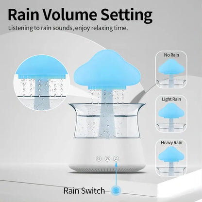 Humidificador ultrarelax para descansar y ambiente: Difusor con efecto de lluvia