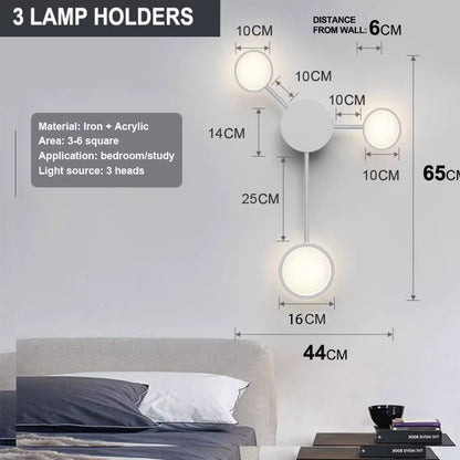 Lámpara LED geométrica: Aplique moderno de pared (42W)
