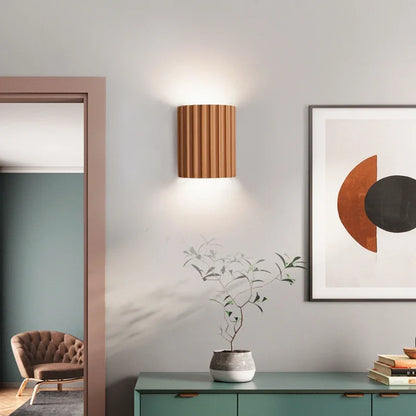 Lámpara de pared nórdica: Aplique de resina texturizada gran decoracion