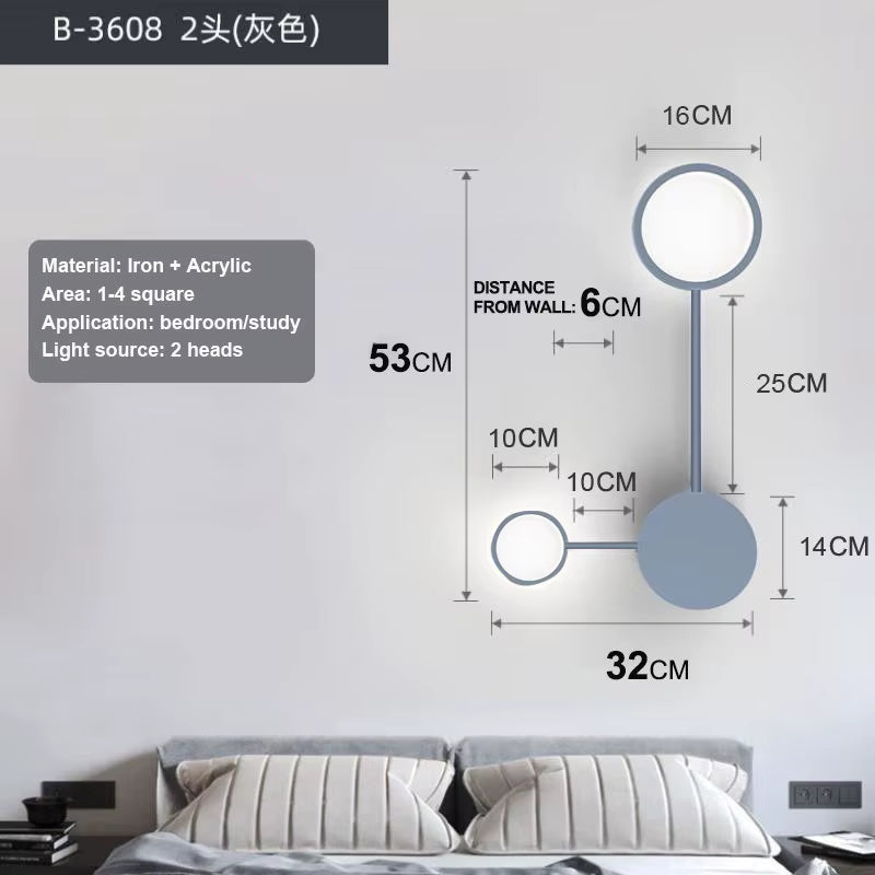 Lámpara LED geométrica: Aplique moderno de pared (42W)