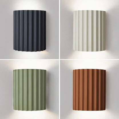 Lámpara de pared nórdica: Aplique de resina texturizada gran decoracion