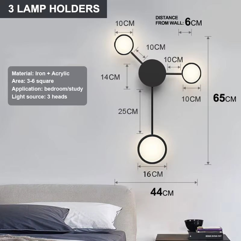 Lámpara LED geométrica: Aplique moderno de pared (42W)