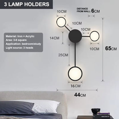 Lámpara LED geométrica: Aplique moderno de pared (42W)