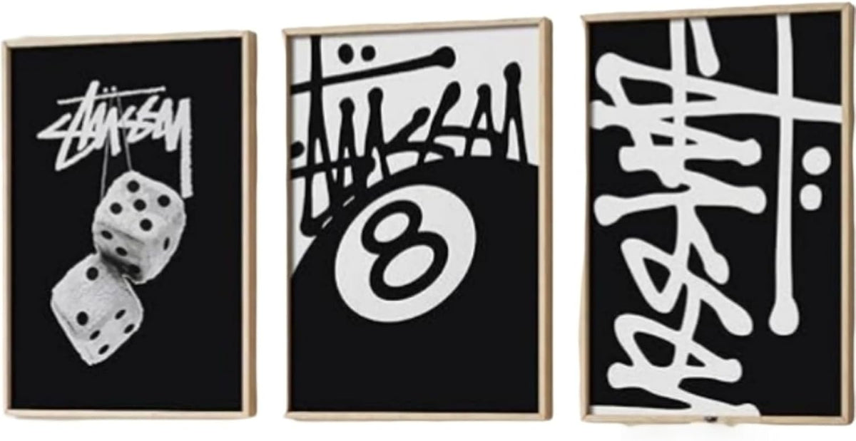 Set de 3 Pósteres de Estilo Moderno en Blanco y Negro (30 x 40 cm)