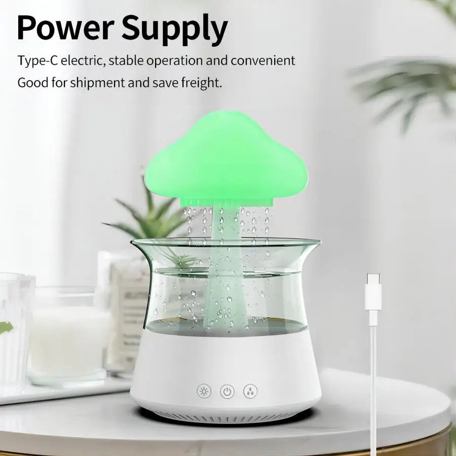 Humidificador ultrarelax para descansar y ambiente: Difusor con efecto de lluvia