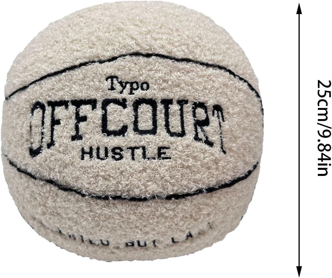 Cojín de Felpa Esponjoso Estilo Pelota Deportiva (25 cm)