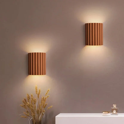 Lámpara de pared nórdica: Aplique de resina texturizada gran decoracion