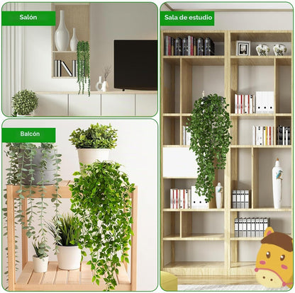 4 Piezas Plantas Artificiales Colgantes