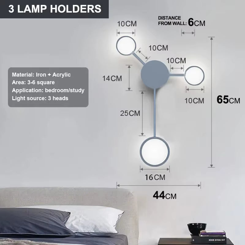 Lámpara LED geométrica: Aplique moderno de pared (42W)