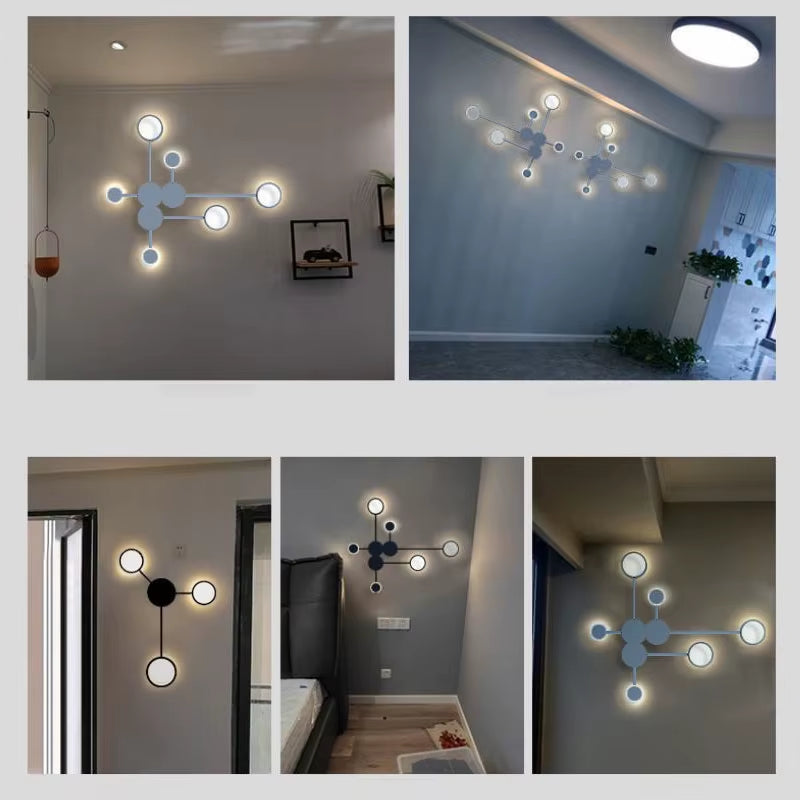 Lámpara LED geométrica: Aplique moderno de pared (42W)