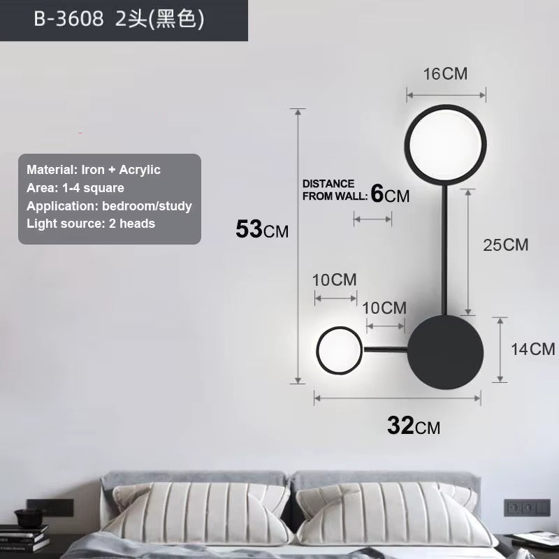 Lámpara LED geométrica: Aplique moderno de pared (42W)