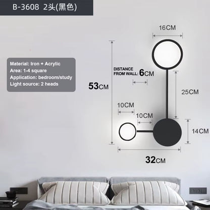 Lámpara LED geométrica: Aplique moderno de pared (42W)