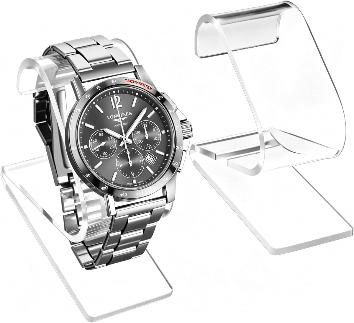 Pack De 2 Expositor Relojes Transparente Acrílico Forma