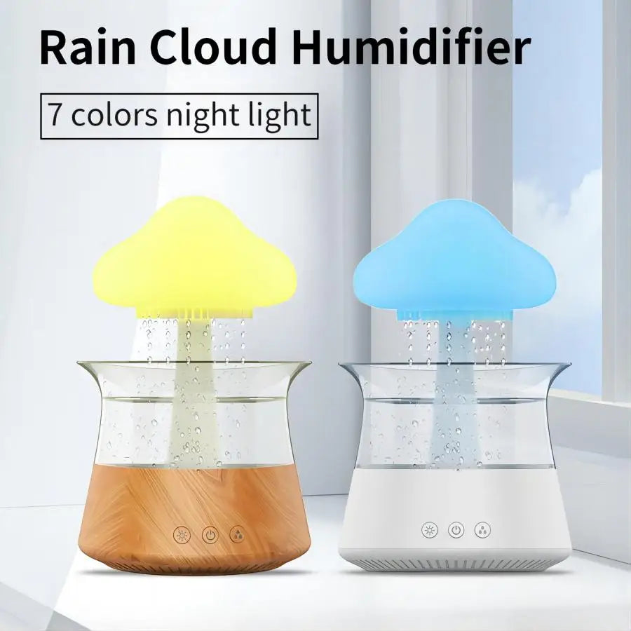 Humidificador ultrarelax para descansar y ambiente: Difusor con efecto de lluvia