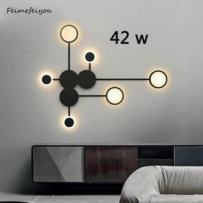 Lámpara LED geométrica: Aplique moderno de pared (42W)