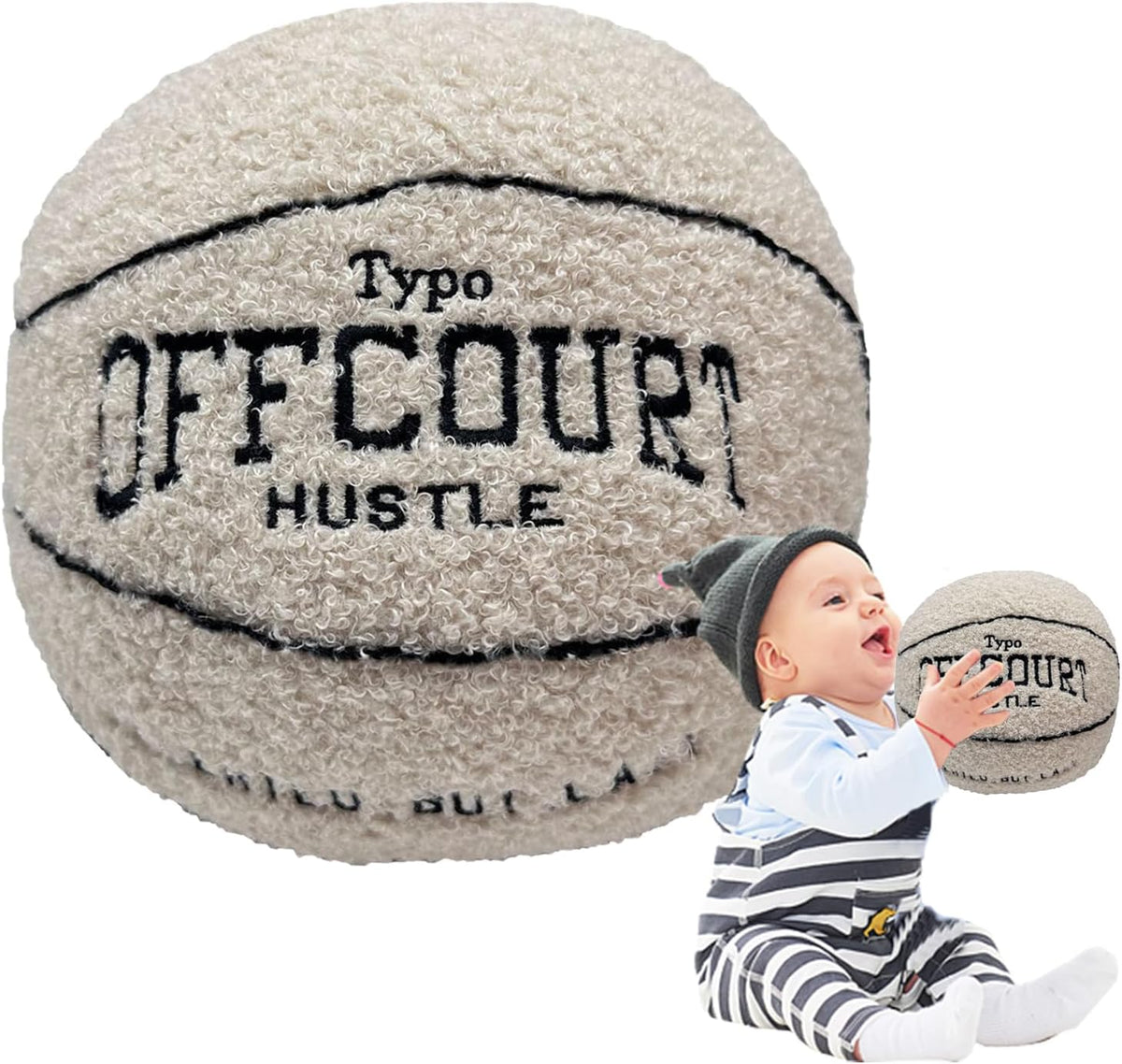 Cojín de Felpa Esponjoso Estilo Pelota Deportiva (25 cm)