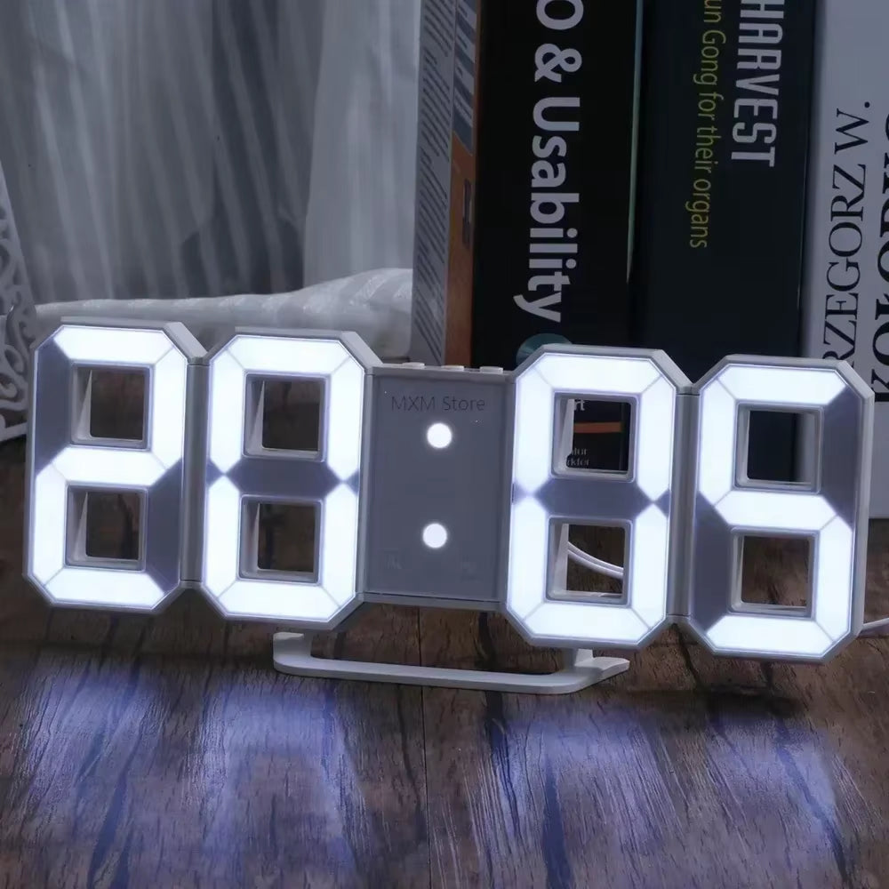 Reloj digital LED 3D: Estética moderna y luminosa para una gran decoración de cuarto