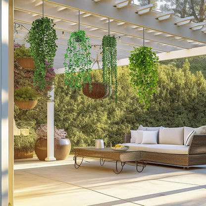 4 Piezas Plantas Artificiales Colgantes