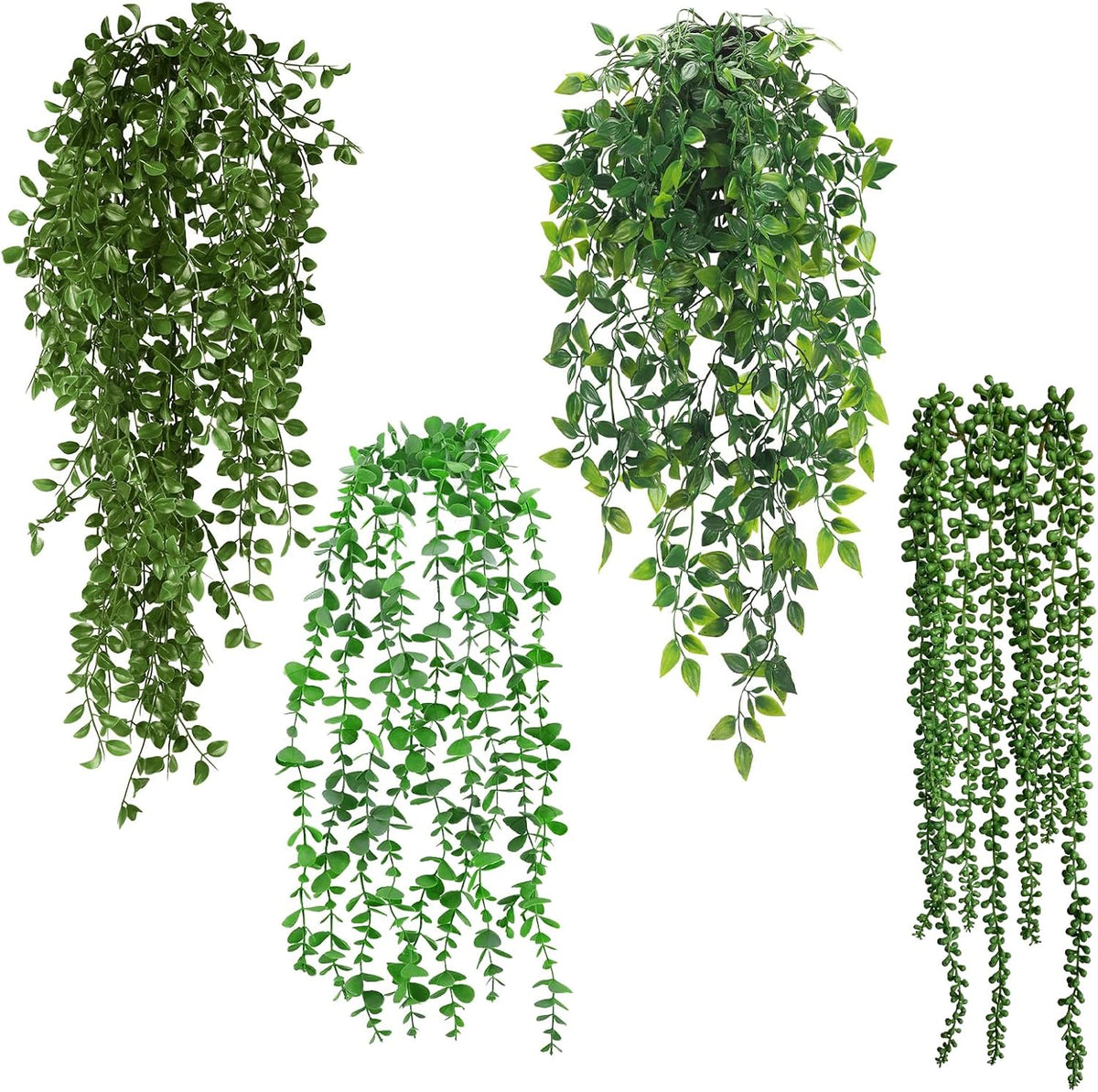 4 Piezas Plantas Artificiales Colgantes