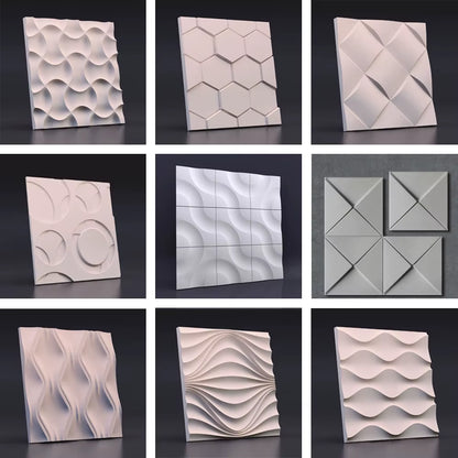 Moldes de silicona 3D para paneles de pared decorativos