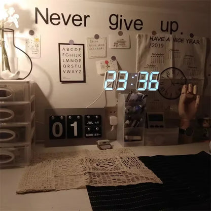 Reloj digital LED 3D: Estética moderna y luminosa para una gran decoración de cuarto