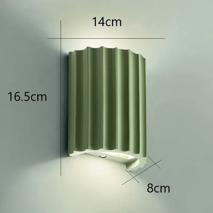 Lámpara de pared nórdica: Aplique de resina texturizada gran decoracion