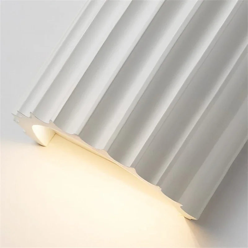 Lámpara de pared nórdica: Aplique de resina texturizada gran decoracion