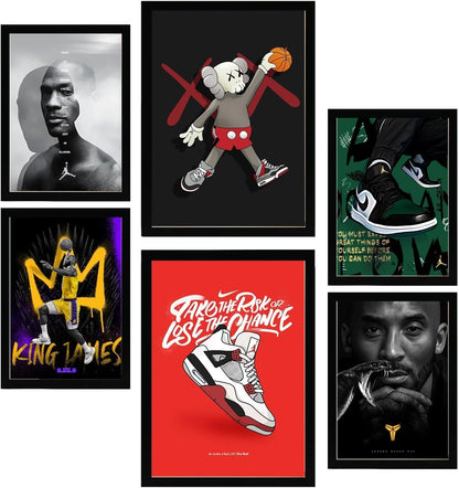 Set de 6 pósteres de baloncesto